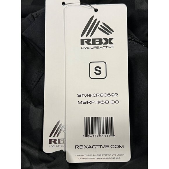 RBX Womens Hooded Black Gray Camo Jacket Zipper Size Small S Athleisure New - Picture 8 of 8